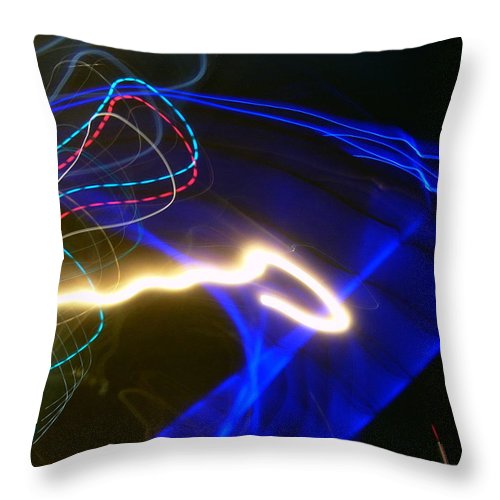 Light Trail . 808 - Throw Pillow