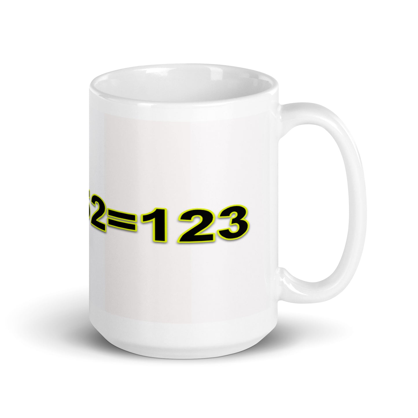 White Glossy Mug With A Print Of Basic Math Subtraction 1